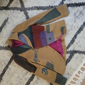 Designer wool blend blazer